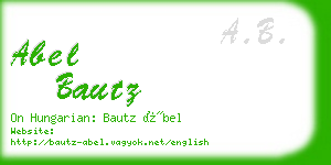 abel bautz business card